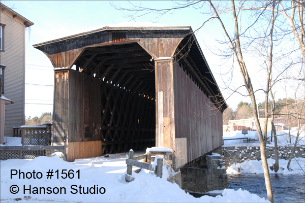 Contoocook, NH - Railroad Bridge - End - Winter